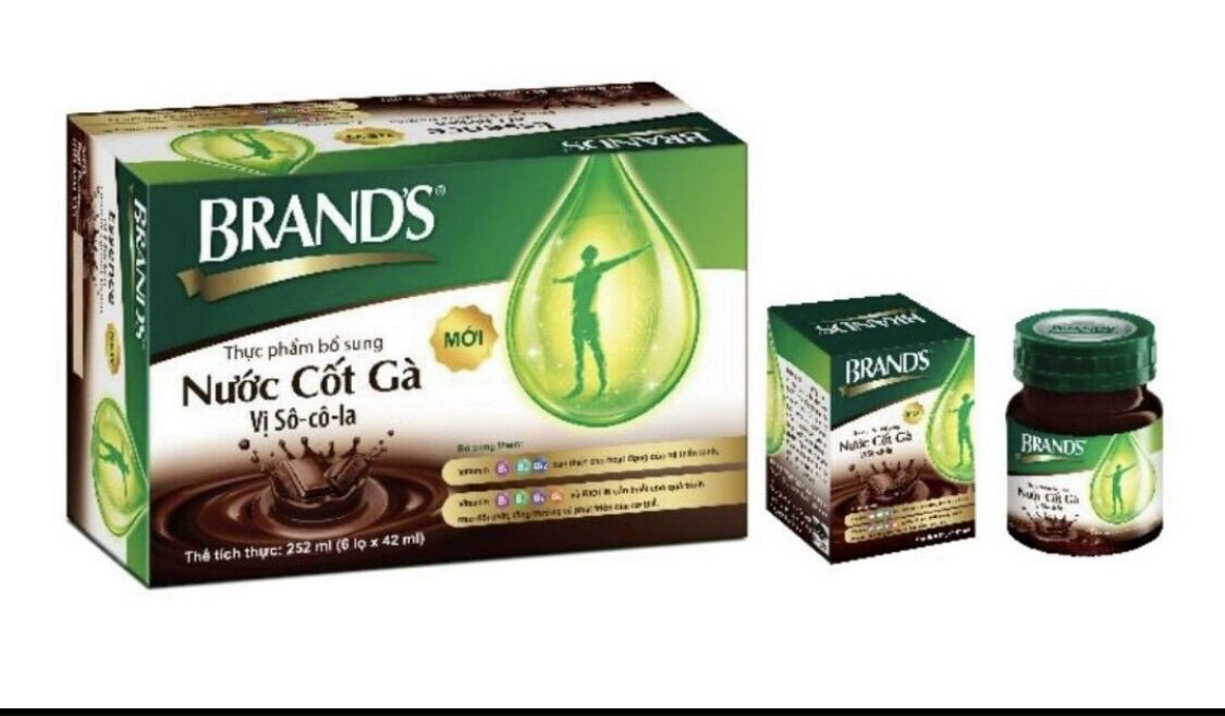 Nước cốt gà Brands 42ml vị sô-cô-la nhập từ Thái Lan hộp 6 hũ, PP Sâm Yến 3A