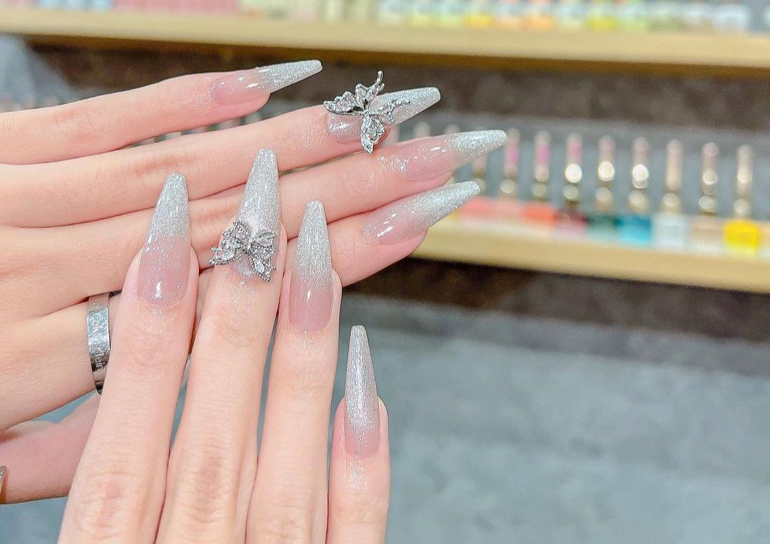 Nailbox thiết kế , màu thạch nhũ flags -106