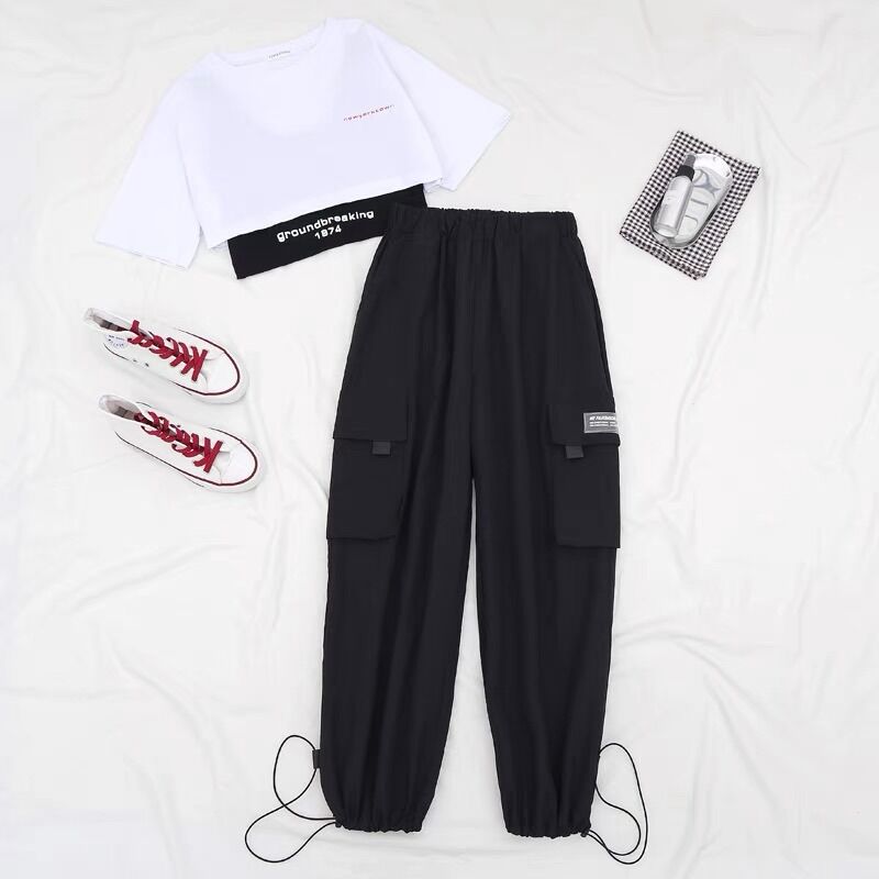 SET 2 MÓN ÁO CROPTOP TAY LỠ BROUNDBREAKING 1974
