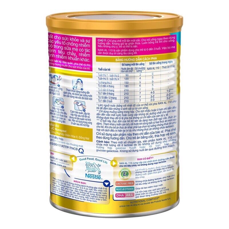 Sữa Bột Nestle Nan Al 110 - Hộp 400g