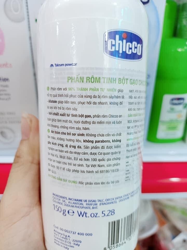 PHẤN RÔM TINH BỘT GẠO CHICCO 150G