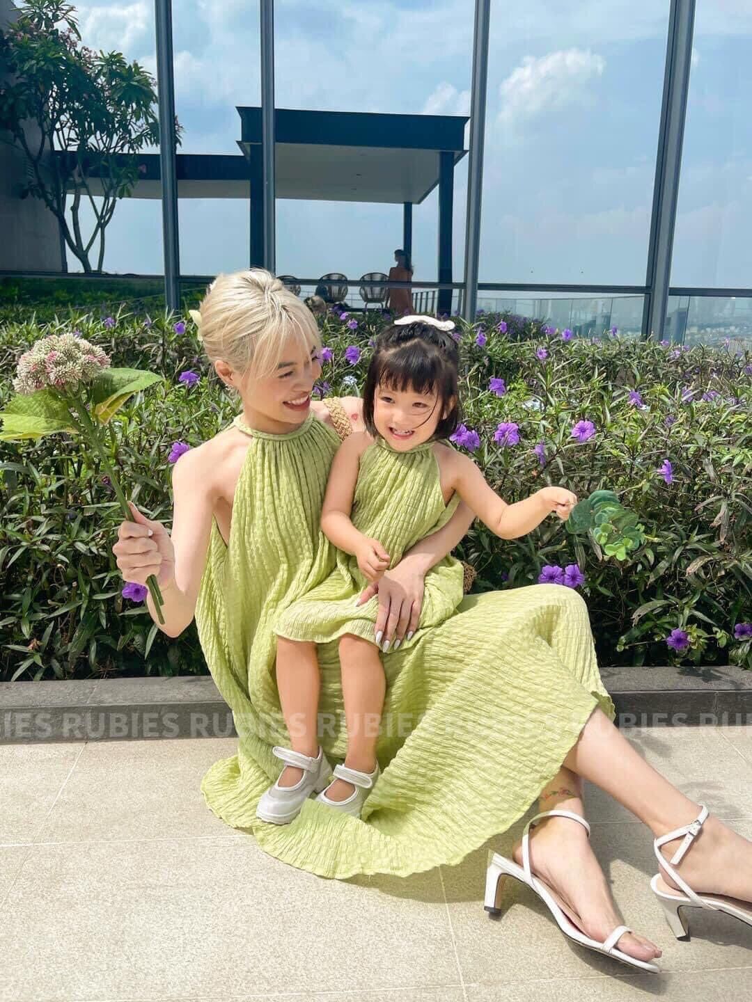 SET MẸ BÉ XANH CỐM SIÊU XINH - ĐỒ ĐÔI MẸ BÉ