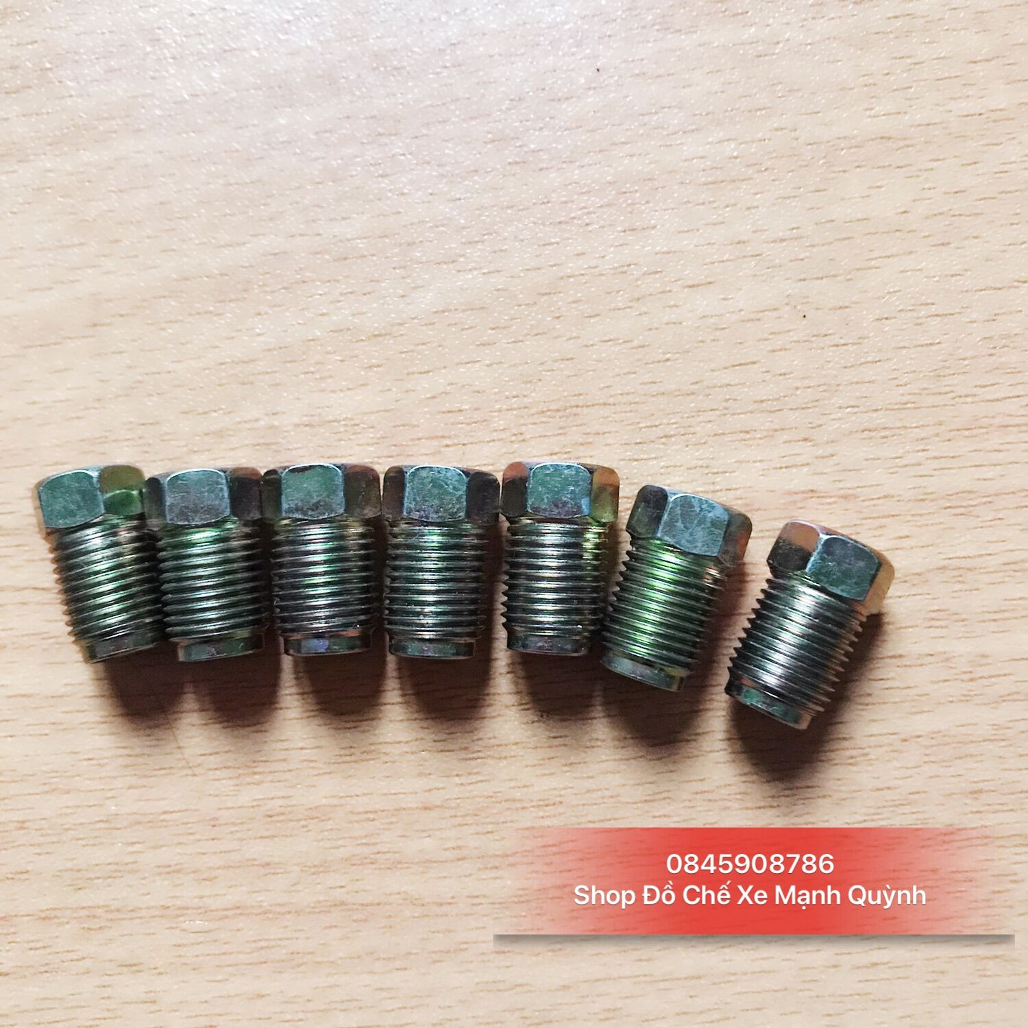 Ốc tuy ô phanh dầu loại ren phi 10, 1 bộ 5 con ốc
