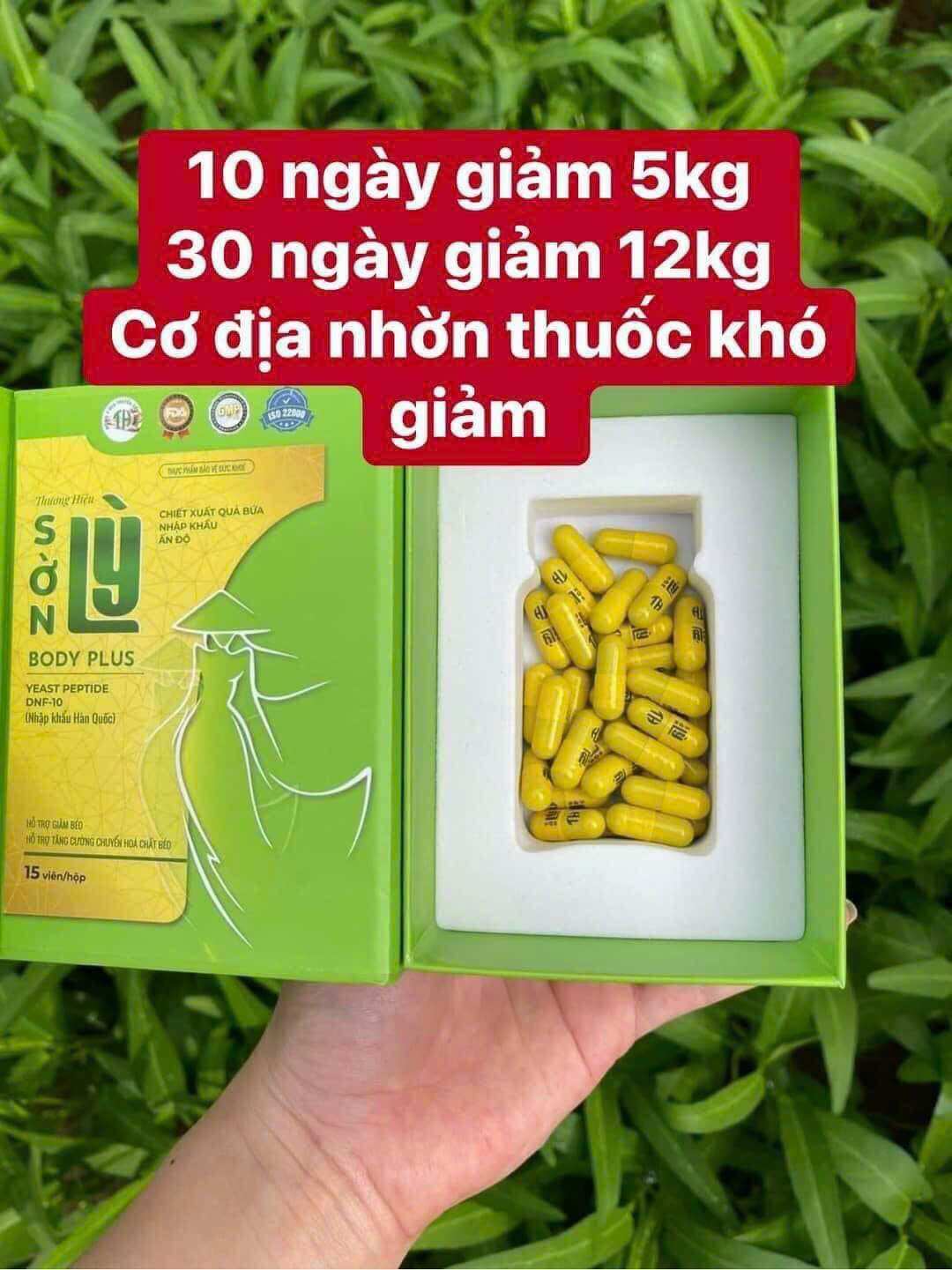 Giảm cân SỜN LỲ BODY PLUS xanh 15 viên (Tiến Hạnh_mới nhất 2024)