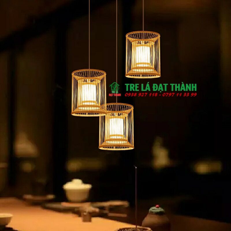 Lồng đèn tăm trang trí, lồng đèn mây tre trang trí quán ăn, nhà hàng, quán cà phê