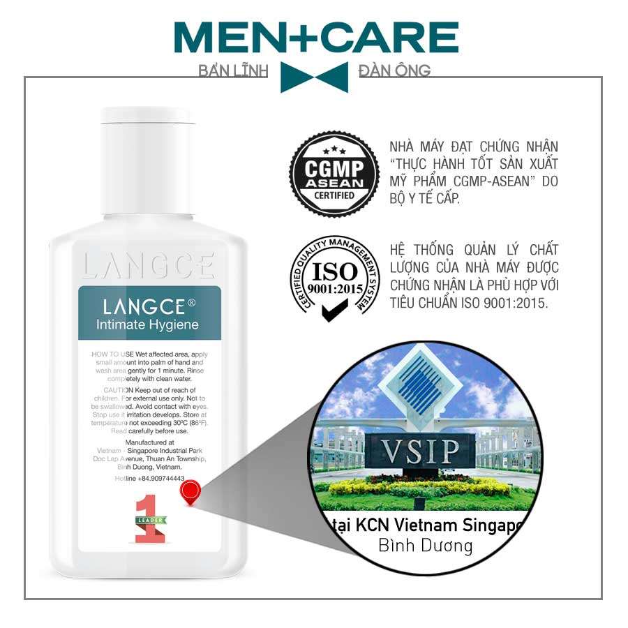 LANGCE Intinmate Hygiene 100ml for MEN