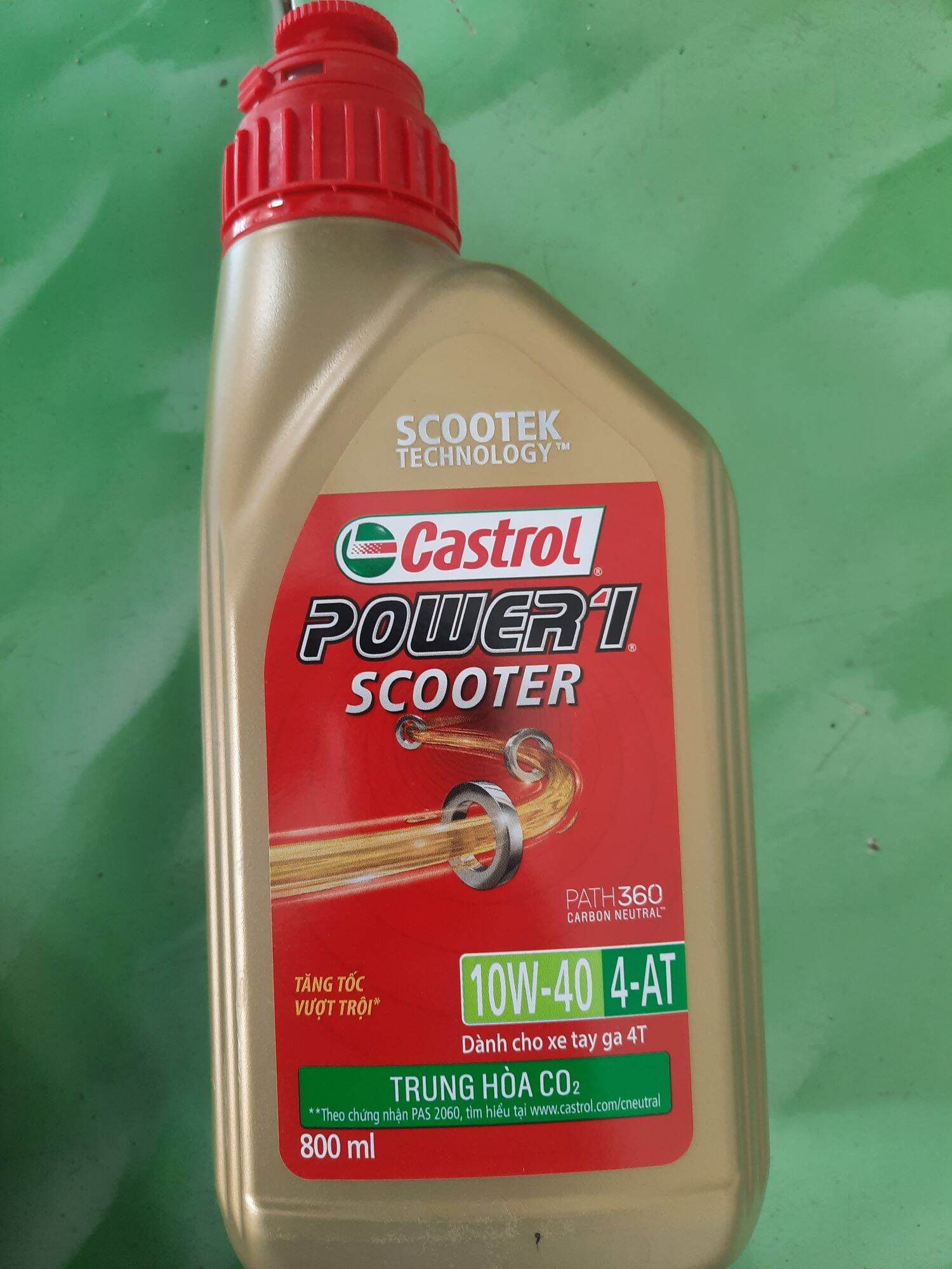 Nhớt xe tay ga castrol power 1 scooter 0.8l 10w-40 dành cho xe tay ga 4t 130k