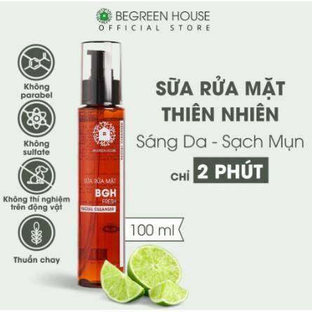 Sữa rửa mặt chiết xuất thiên nhiên Begreen House 100ml