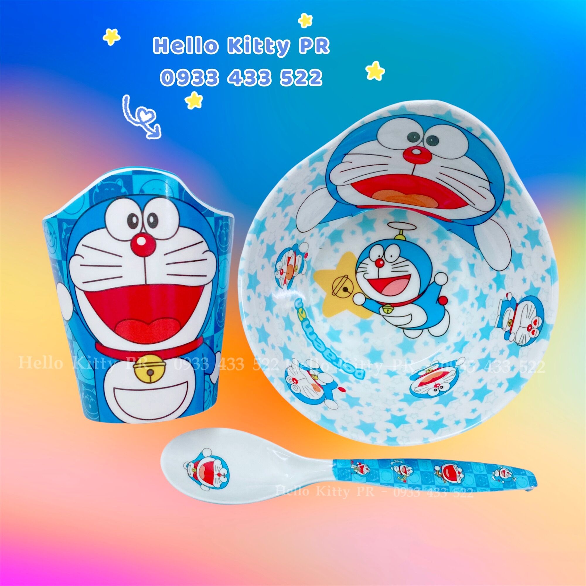 Combo tô muỗng ly Doremon Doraemon