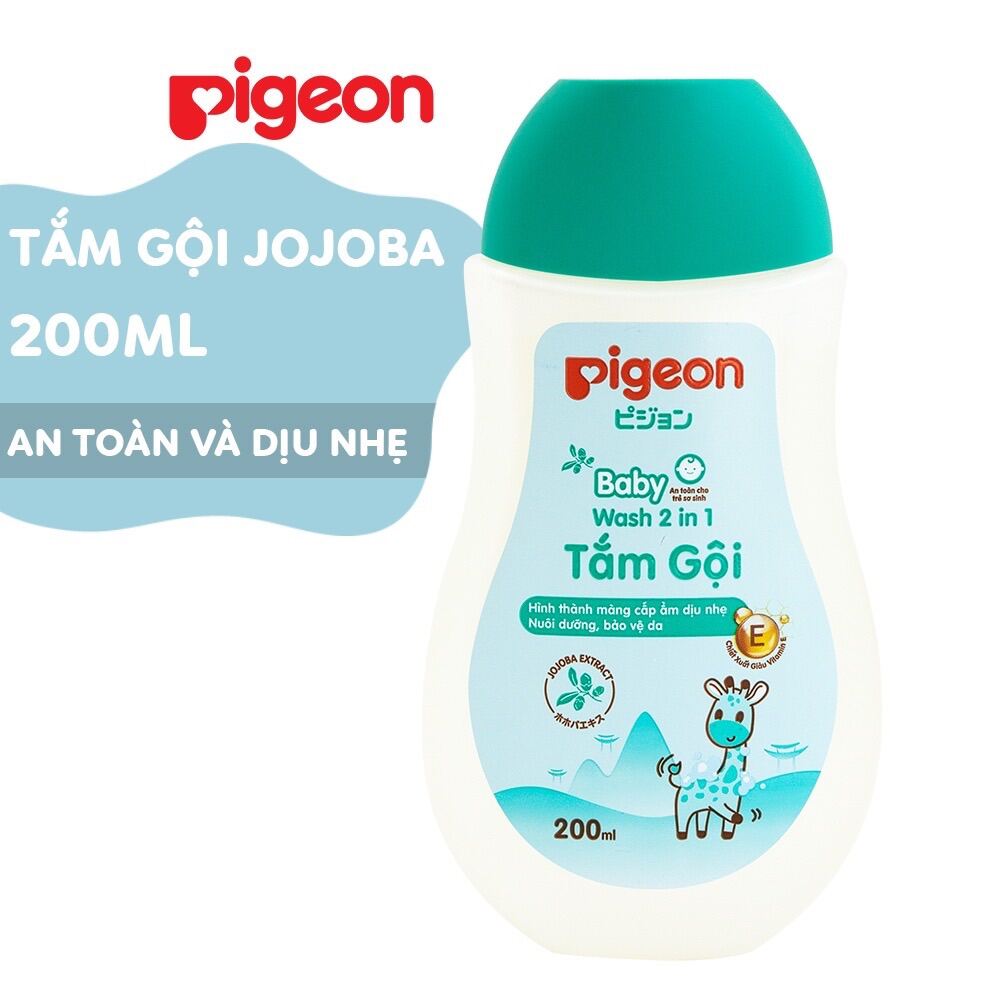 Tắm gội Pigeon, Sữa tắm gội toàn thân cho bé 2 in 1 200ML mẫu mới