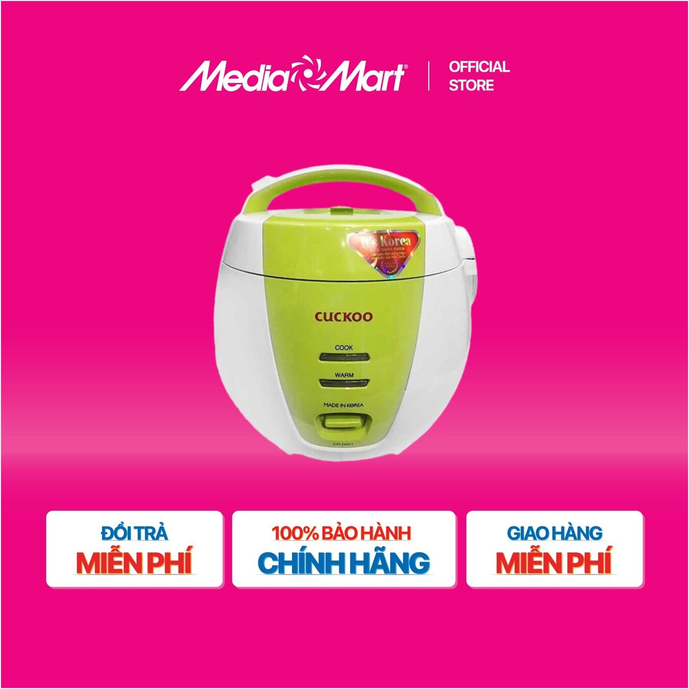 Nồi cơm điện cơ 1l cuckoo cr-0661-xanh-korean