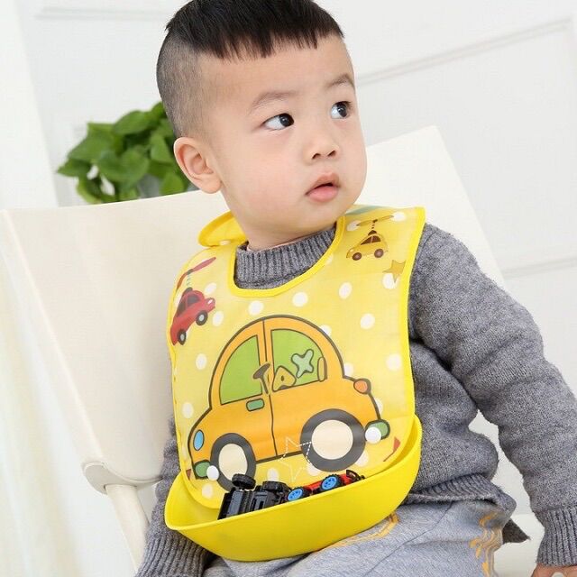 Yếm ăn dặm có máng tháo rời