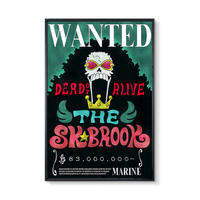 One Piece Luffy Wanted Bounty Retro Pirate Canvas Poster Phong Cách Cổ Điển Nghệ Thuật Treo Tường Trang Trí Cho Những Người Yêu Thích Anime