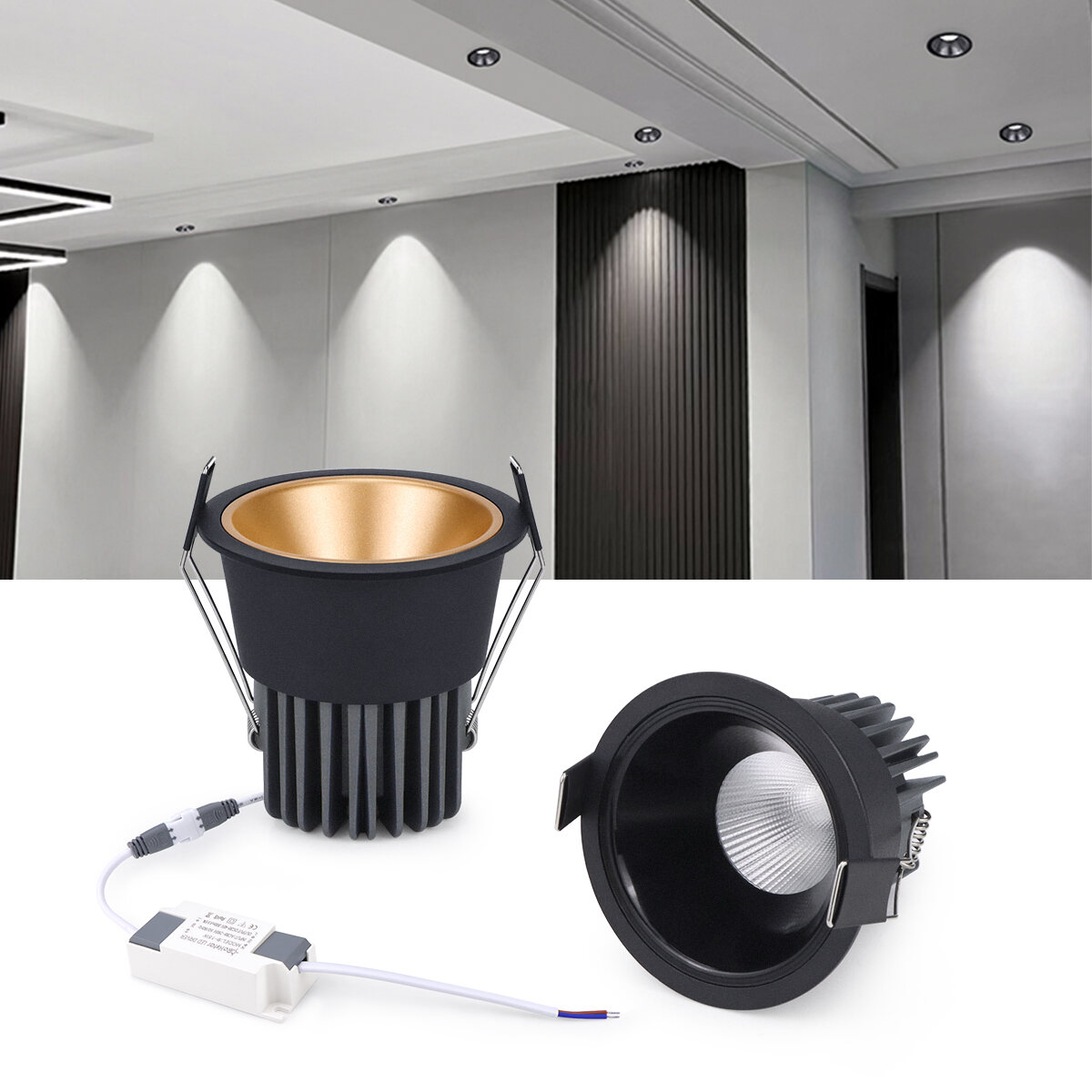 Nhôm âm trần chất lượng cao Bóng đèn LED Cob 5w-12w Đèn trần chiếu sáng gia đình 110v 220v