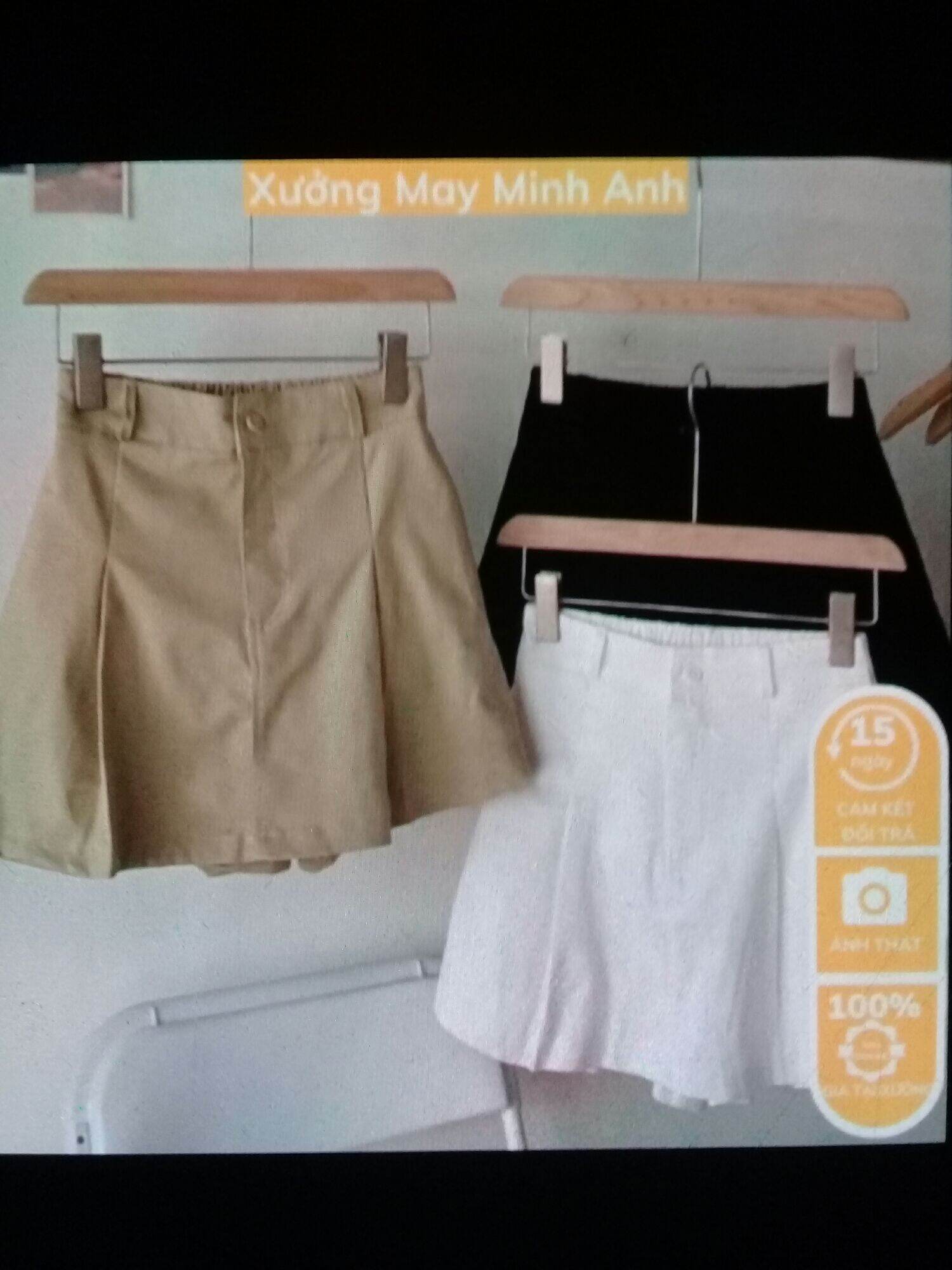 Quần giả váy lưng thun