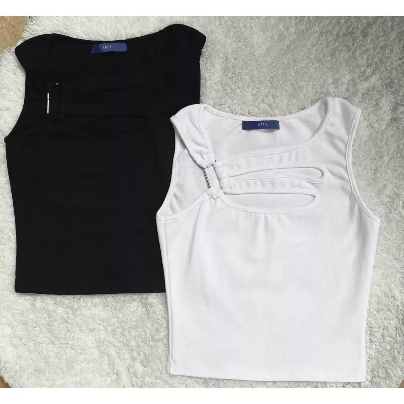 Áo ba lỗ croptop dây đan thân trước