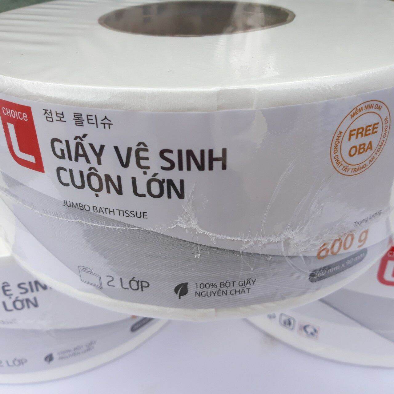 Giấy vệ sinh cuộn lớn 600g choice - Hàn Quốc