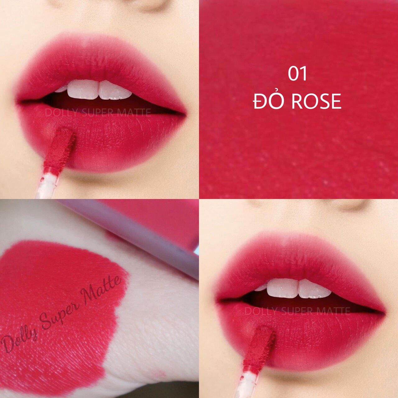 Đỏ Rose _Son Kem Dolly Super Matte Hot Trend 2021