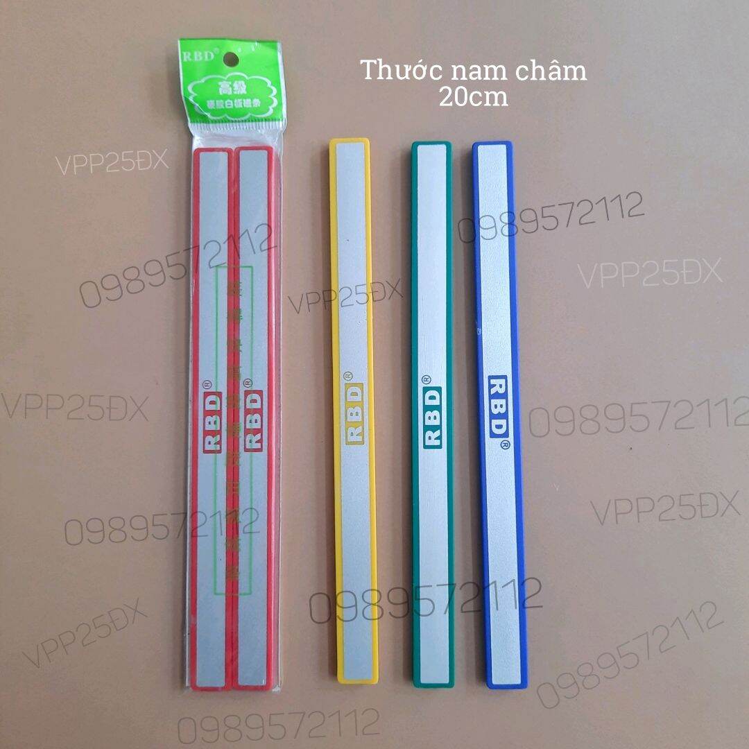 Thước nam châm 20cm,30cm.thước chặn bảng từ (vỉ 2 thanh)