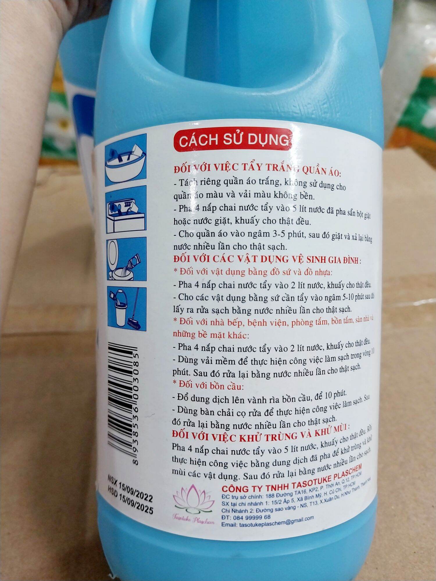 NƯỚC TẨY TRẮNG QUẦN ÁO JAVEL 1000ml