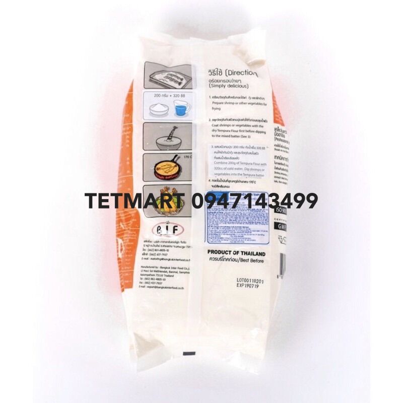 Bột chiên giòn Tempura Thái Lan 1kg