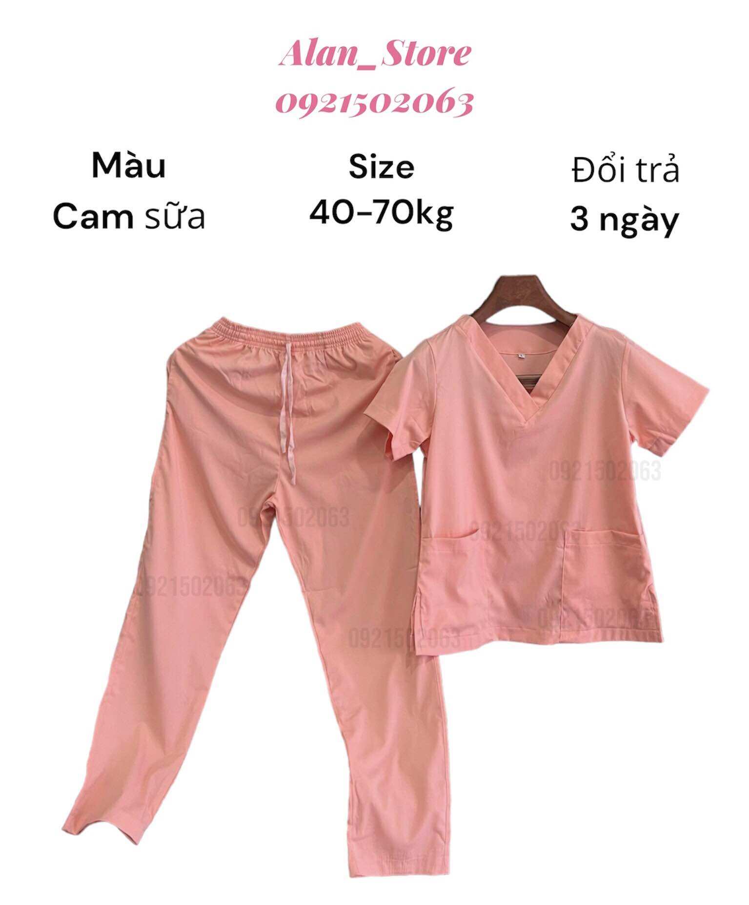 ĐỒNG PHỤC SPA/ĐỒNG PHỤC Y TẾ NỮ MÀU CAM SỮA