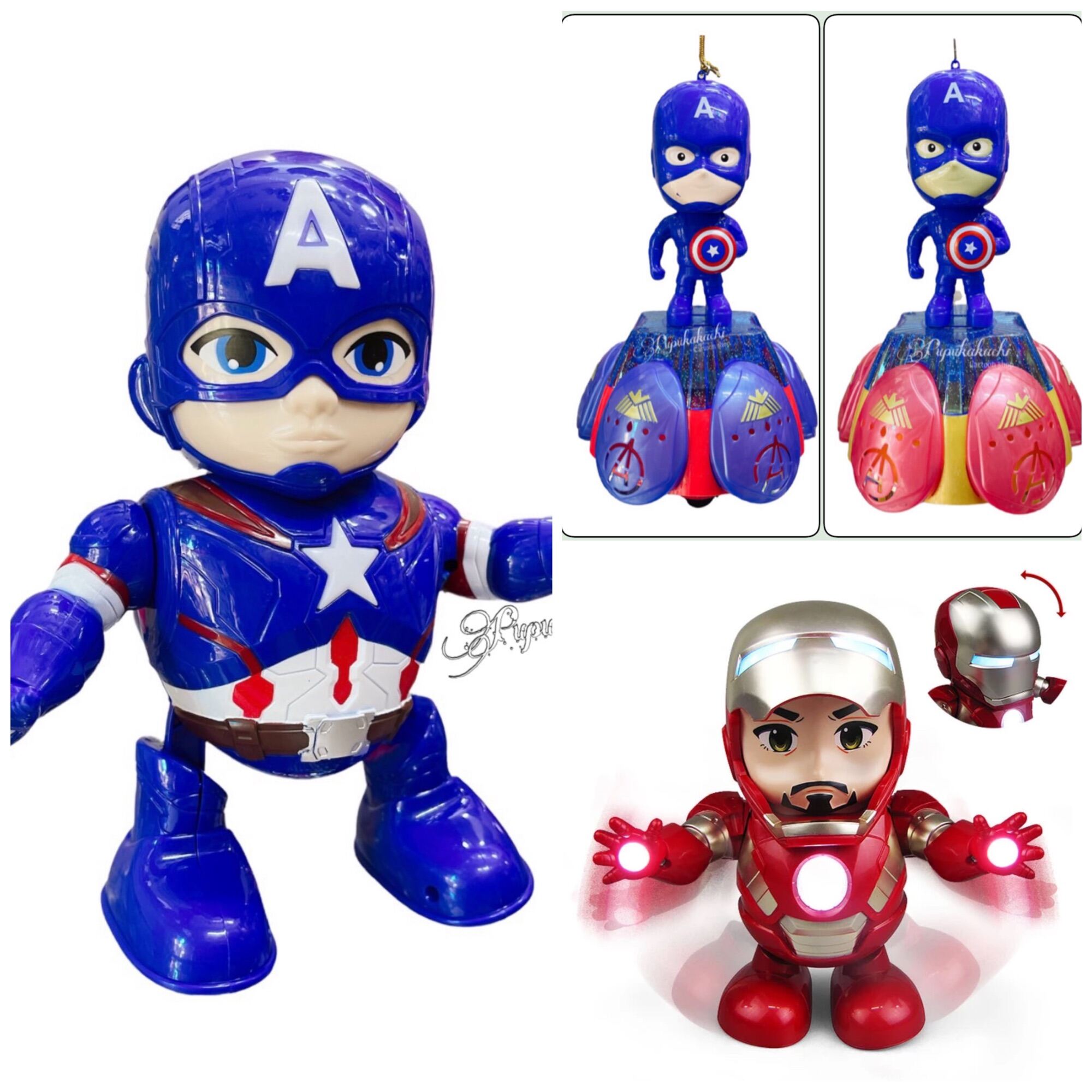 [MUA 2 GIẢM 5%]Lồng Đèn Pin Siêu Nhân Siêu Anh Hùng Captain America/Iron Man/Người Nhện Spiderman Đồ Chơi Trung Thu Cho Bé