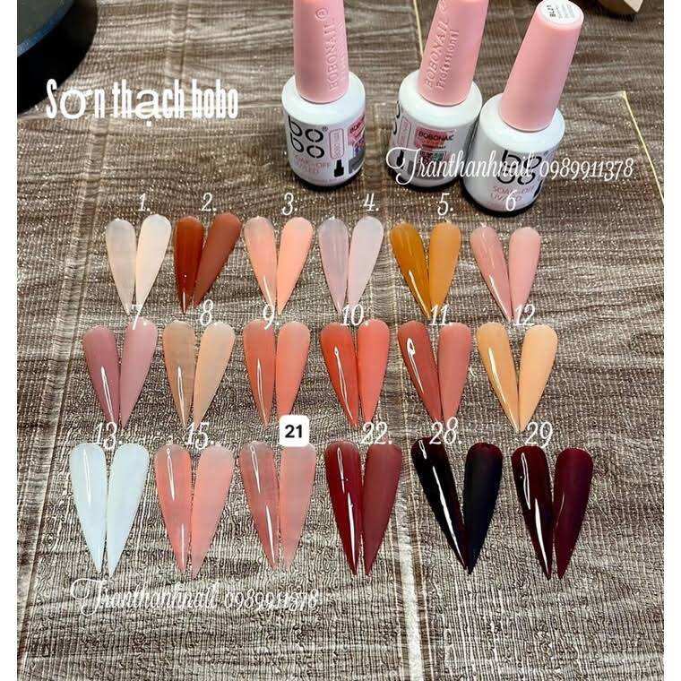 Sơn gel thạch bobo siêu đặc đẹp lẻ màu HOT Nhất