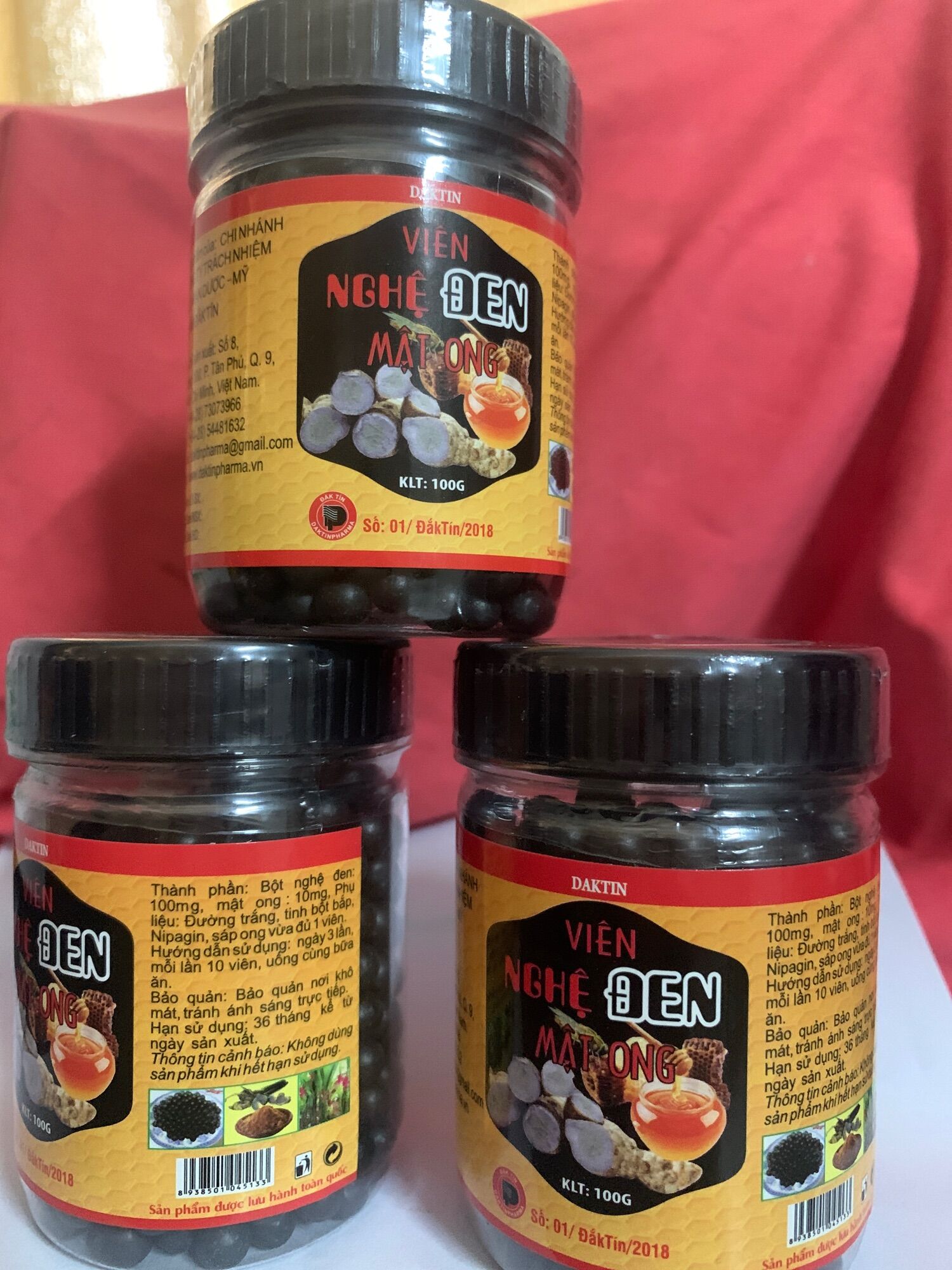 Viên Nghệ ĐEN Mật Ong Daktin 100g