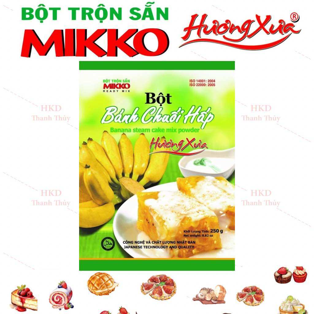 Bột bánh chuối hấp 250gr Mikko Hương Xưa