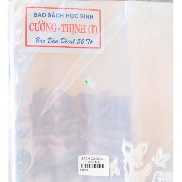 Xấp 10 tờ bìa kiếng bao tập/sách các loại