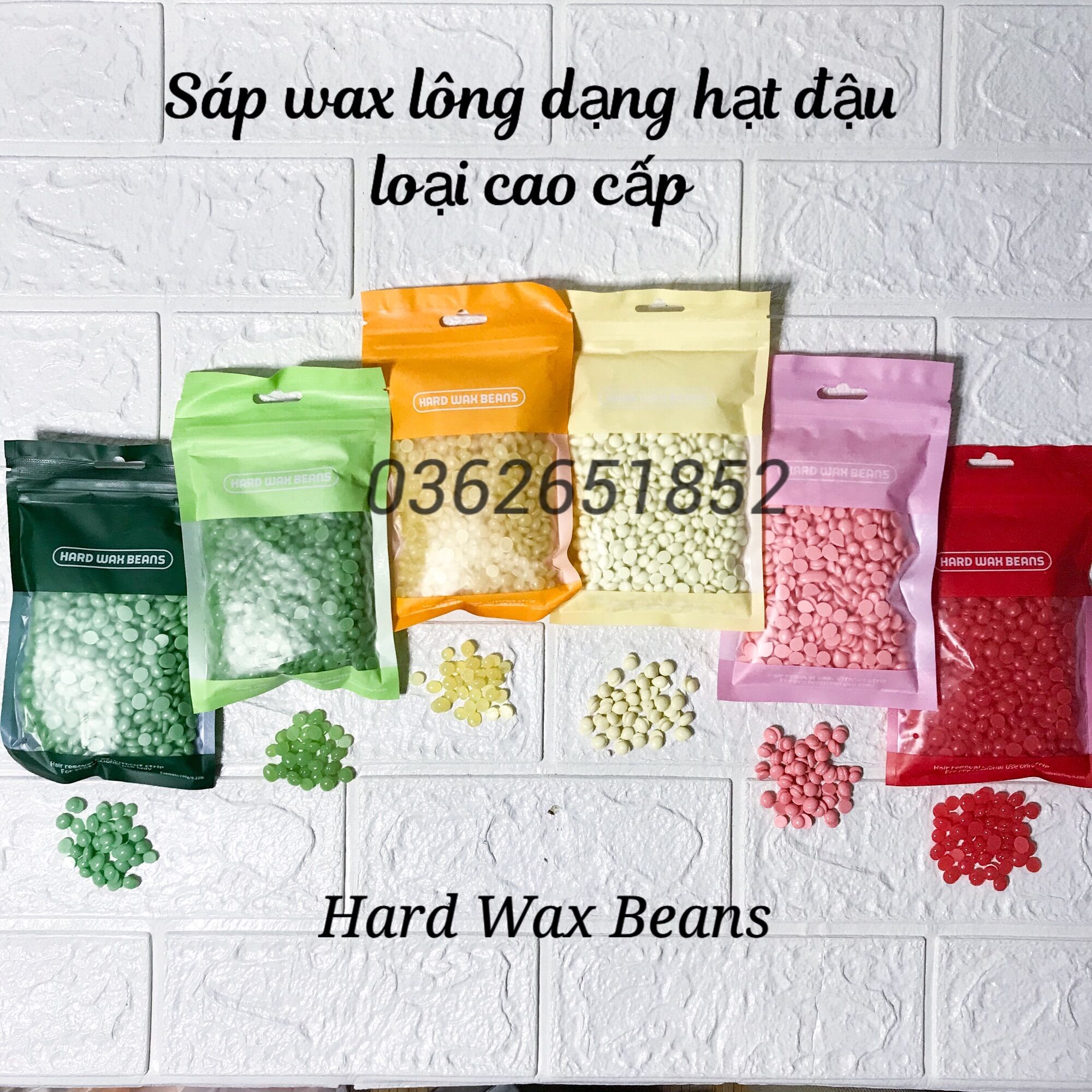 100g sáp wax lông dạng hạt đậu Hard Wax Beans + tặng kèm que gỗ