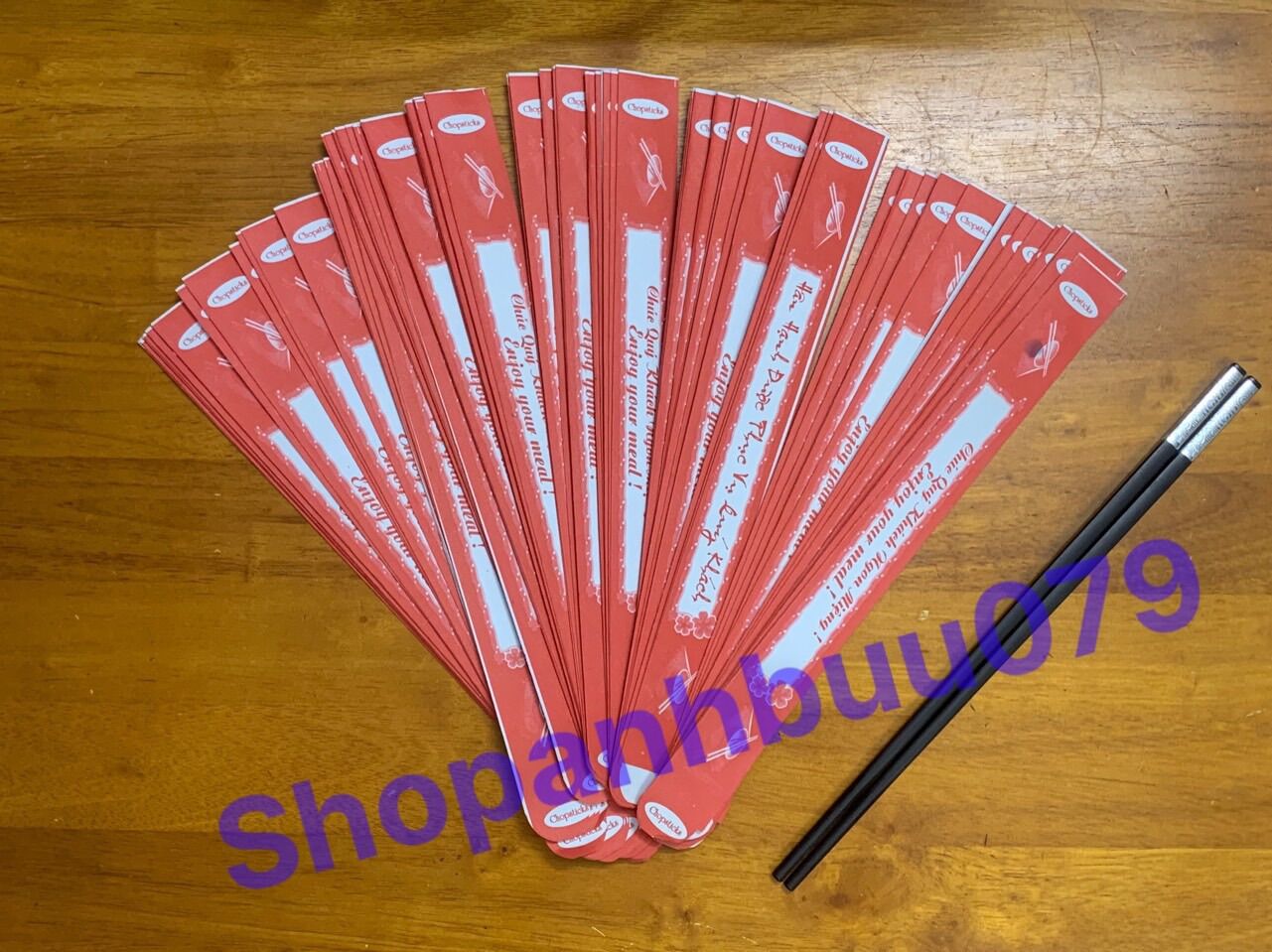 100-500cái túi giấy bọc đũa bày bàn tiệc