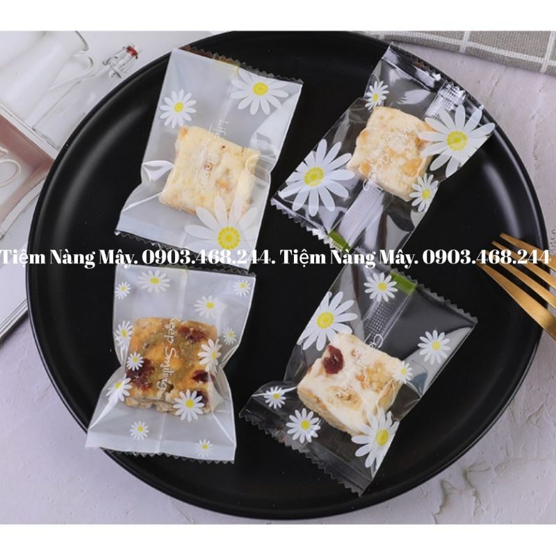 Túi đựng bánh dứa hoa cúc 7x12cm