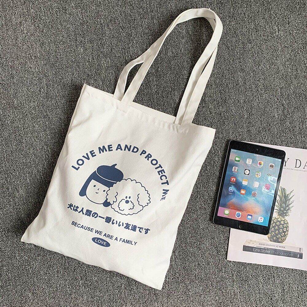 Túi Tote Vải Love Me(Vừa A4, Có Khóa Miệng Túi)