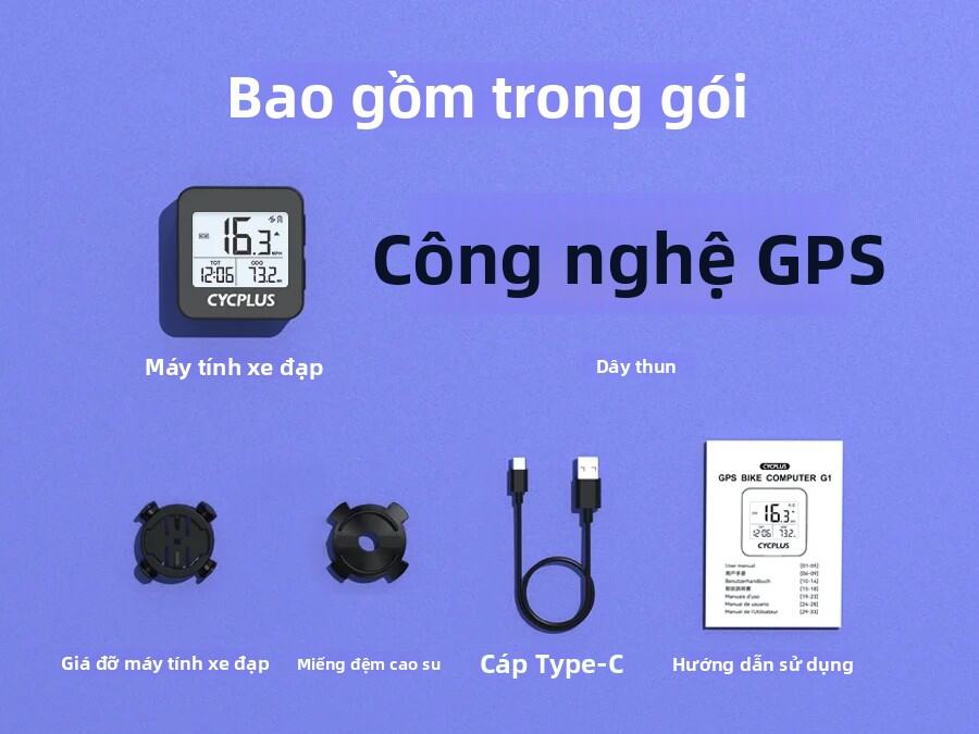 CYCPLUS G1 Xe Đạp Không Dây Máy Tính GPS Đồng Hồ Tốc Độ Xe Đạp Chống Nước Đồng Hồ Đo Đường - Phụ Kiệ