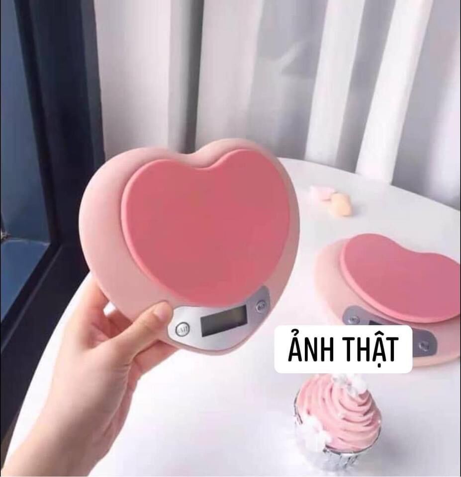 Cân tiểu ly hình trái tim kèm pin
