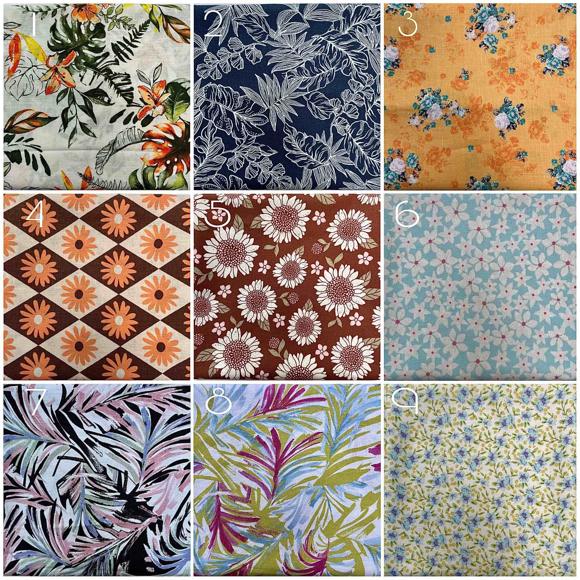 Vải linen bột mềm mịn rũ, linen bột pha tưng mềm đanh in hoạ tiết khổ 1m35/1m50