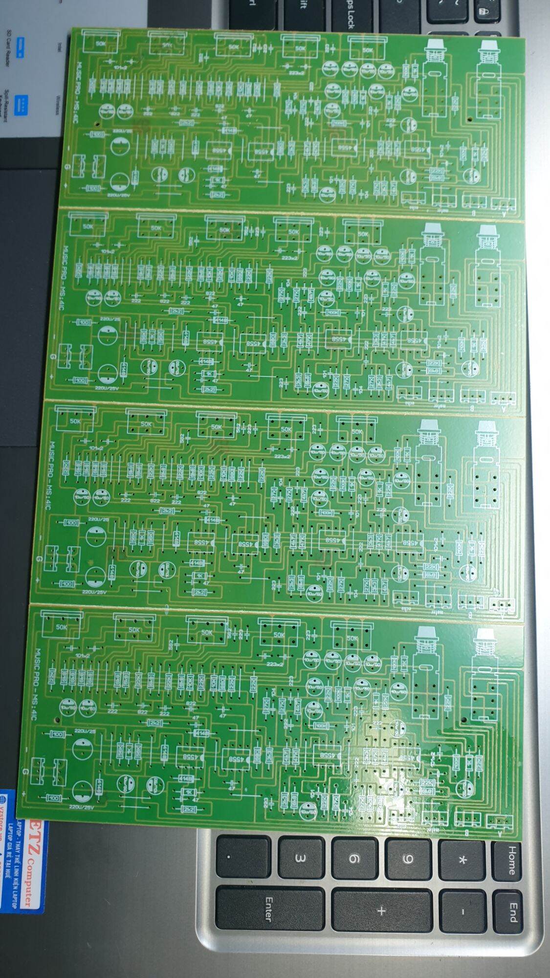 PCB mạch in mạch music 4 ic 5 volum dùng cho âmly
