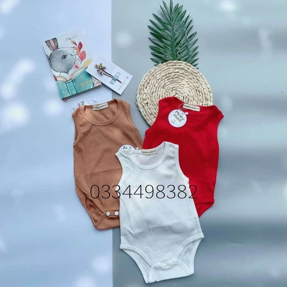 Bộ bodysuit ba lỗ cho bé .chất liệu thun gân co giãn 4 chiều