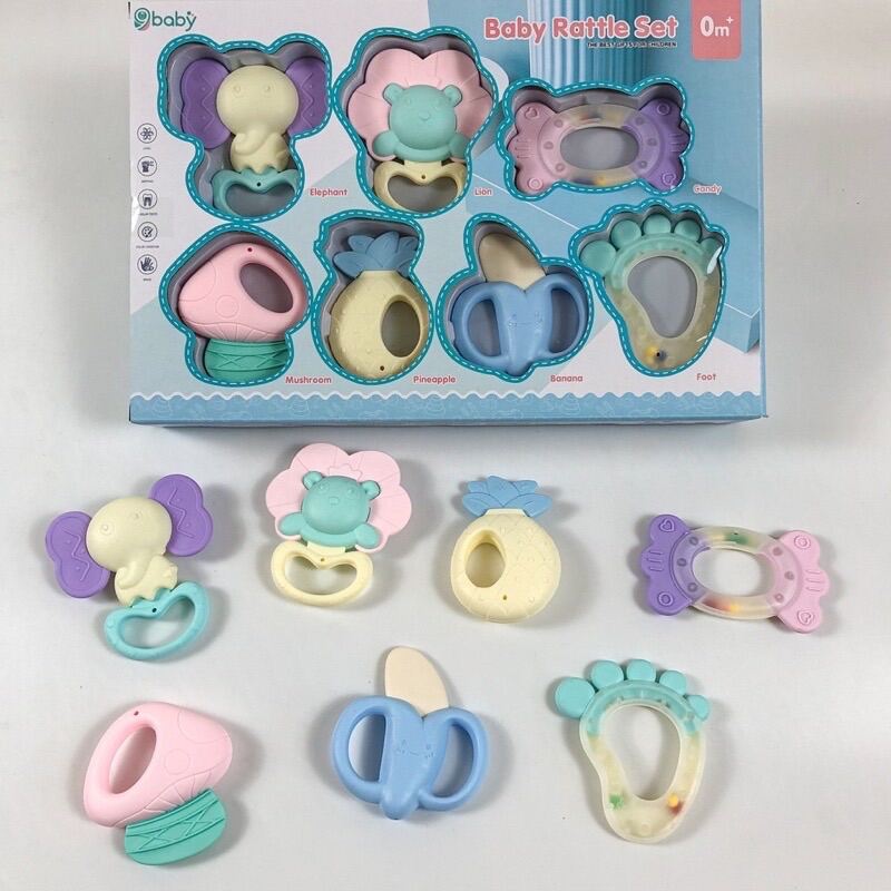 Bộ xúc xắc gặm nướu 9BABY chính hãng an toàn cho bé