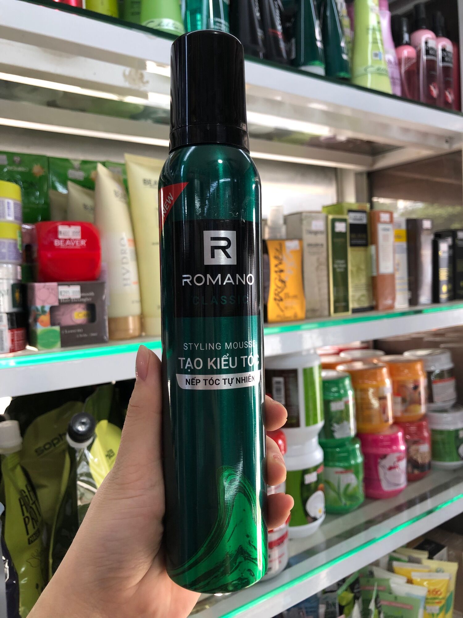 Bọt tóc romano, bọt tạo kiểu tóc, giữ nếp tự nhiên,bồng bềnh, bóng mượt 175ml