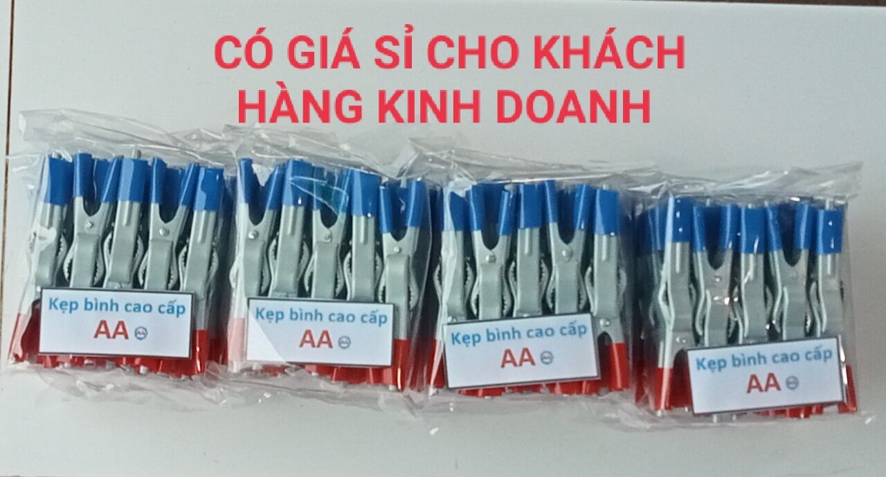 100 cặp kẹp bình xám màu cao cấp A A XANH ĐỎ