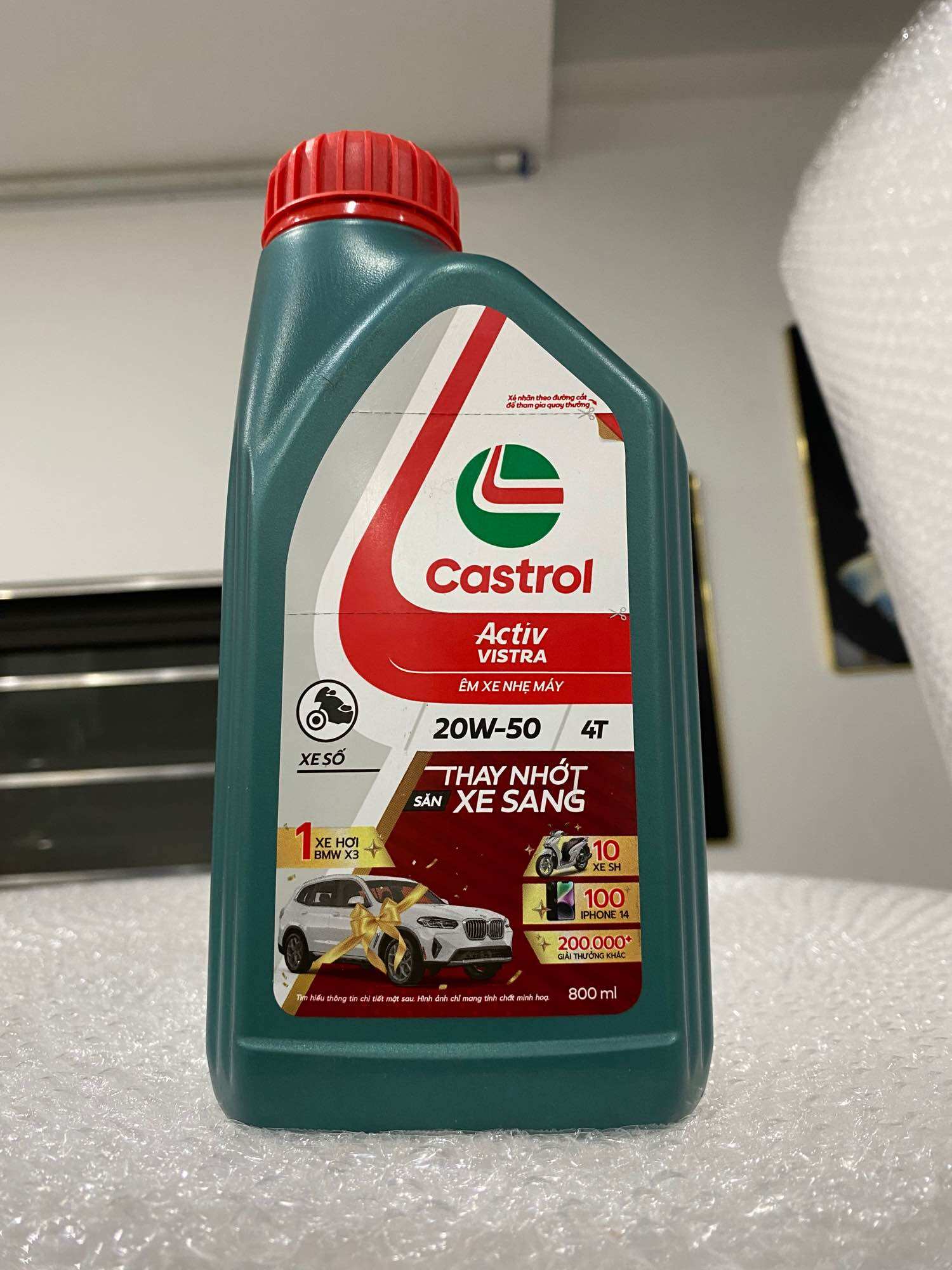 Nhớt Castrol Activ Vistra 4T 20W50 800ml