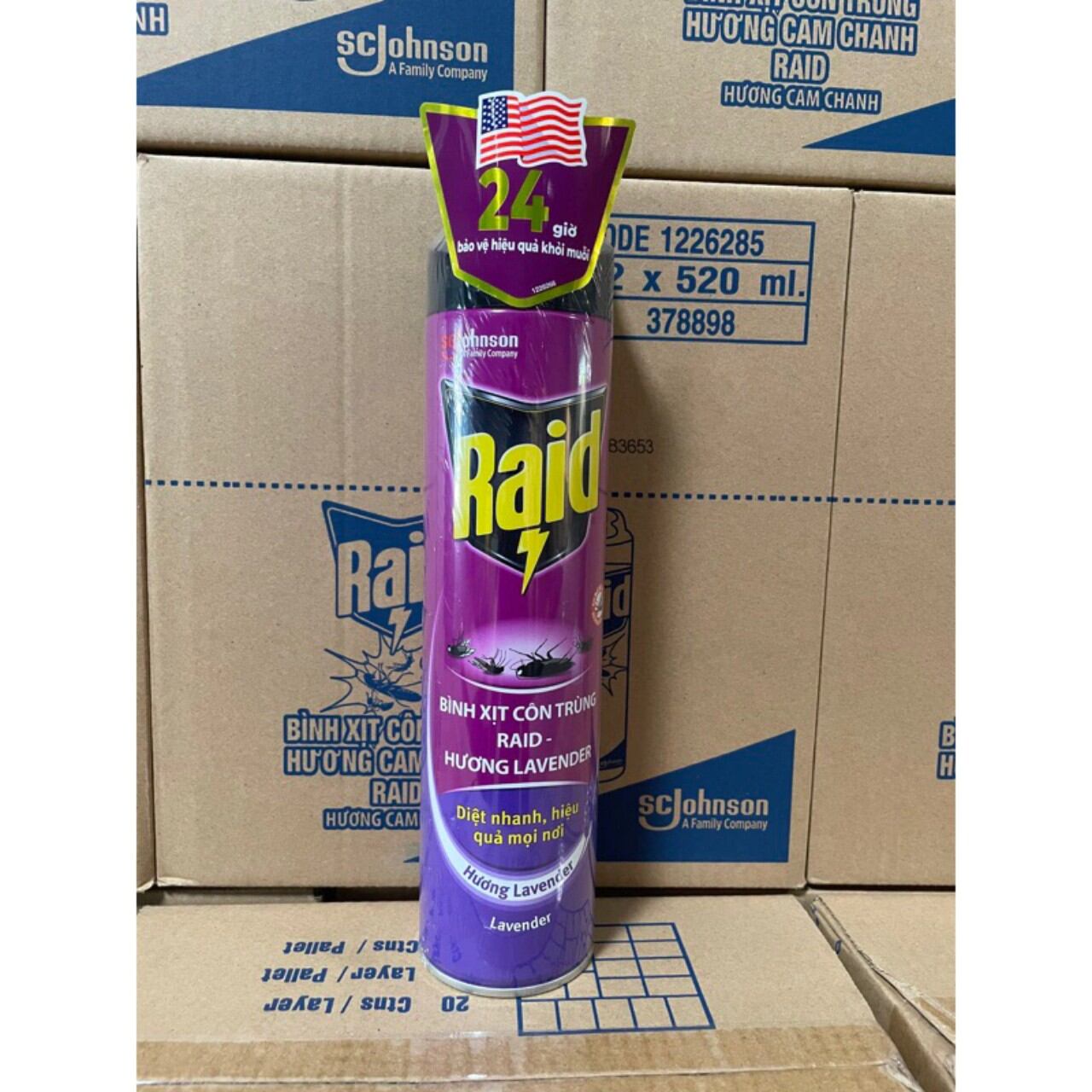 Bình xịt muỗi Raid 520ml