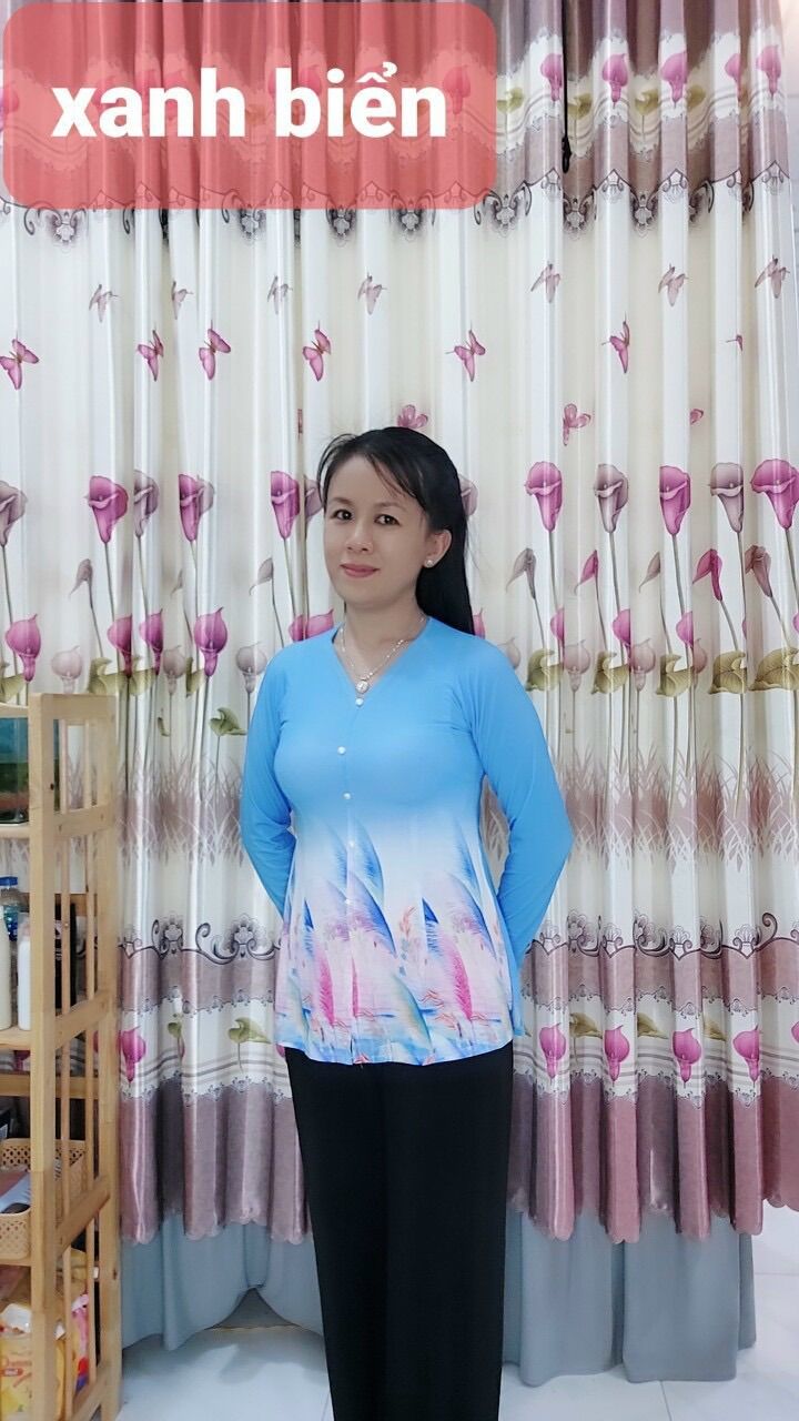 Áo Bà Ba IN HOA CỎ ( chưa kèm Quần)