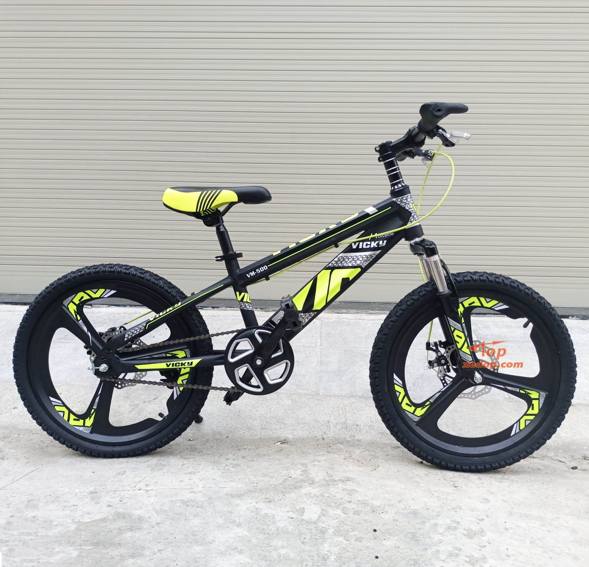 Xe đạp trẻ em 20inch cho bé từ 7-10 tuổi, thắng đĩa, vành đúc