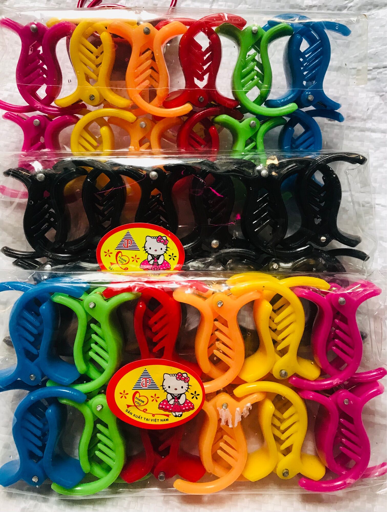🎀lố 12 kẹp 3 răng, loại nhỏ, kẹp đỉnh tóc