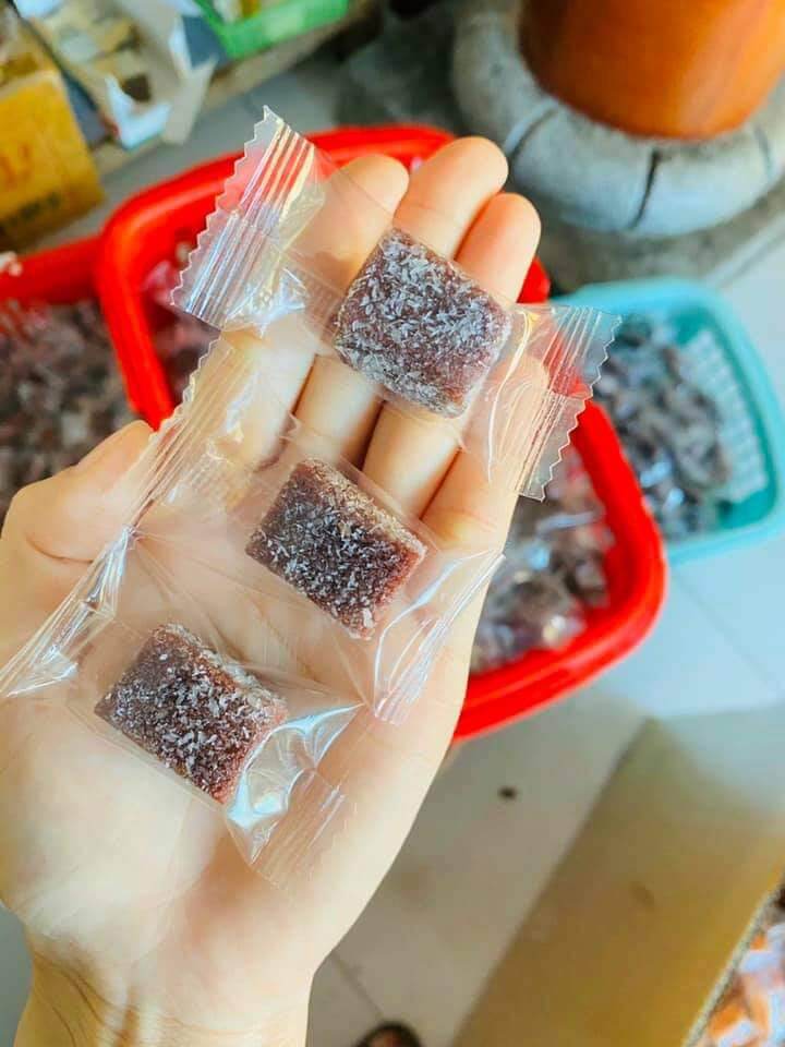 500g kẹo chuối phủ cơm dừa sáp