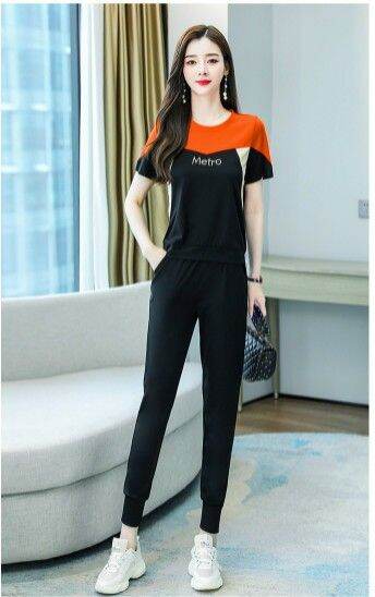 Sét đồ bộ nữ phối màu metro thun cotton 100% cao cấp